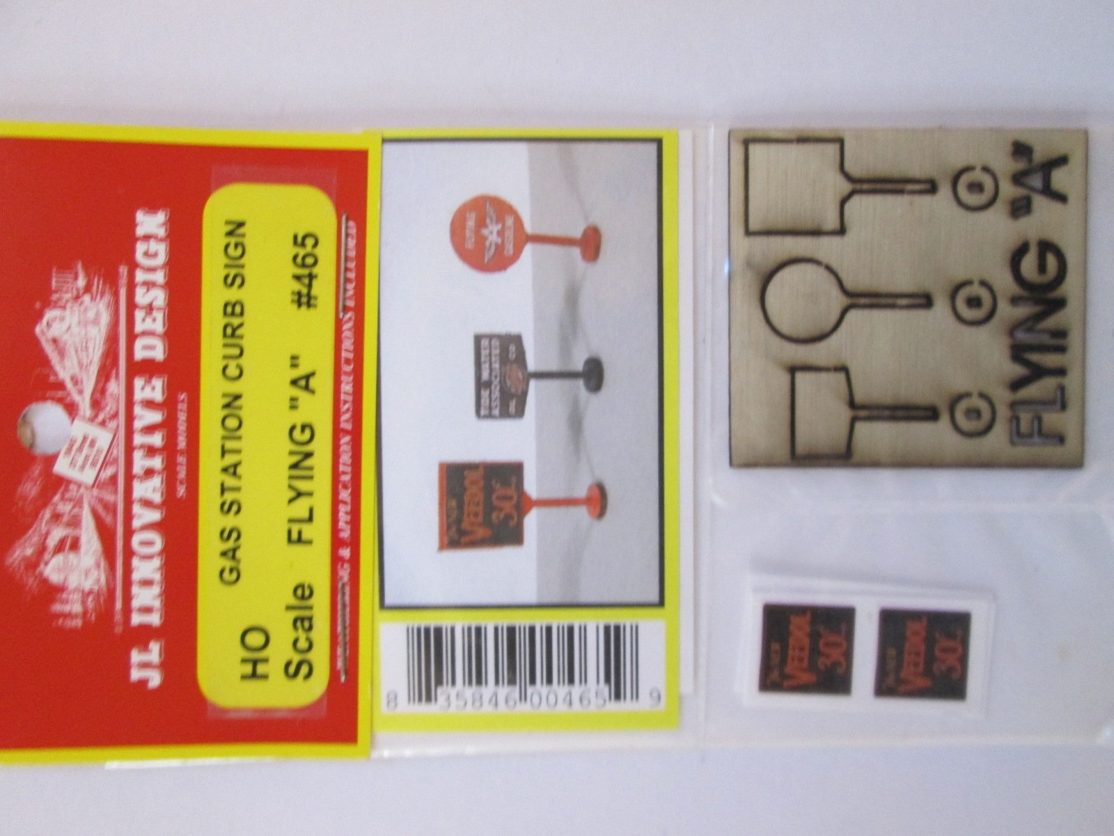 HO Laser-Cut Vintage Curb Sign, Texaco (3) JLI462