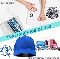 Vista 6 de GYGYL - 72 piezas de parches bordados con letras y números, alfabeto negro A-Z, números 0-9 apliques para ropa, vestido, sombrero, calcetines