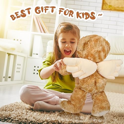 Miniatura 6 de Angel Remembrance - Oso de peluche con grabadora de 12 pulgadas, muñecas de grabación de voz con un marco de fotos para la familia, baby shower,