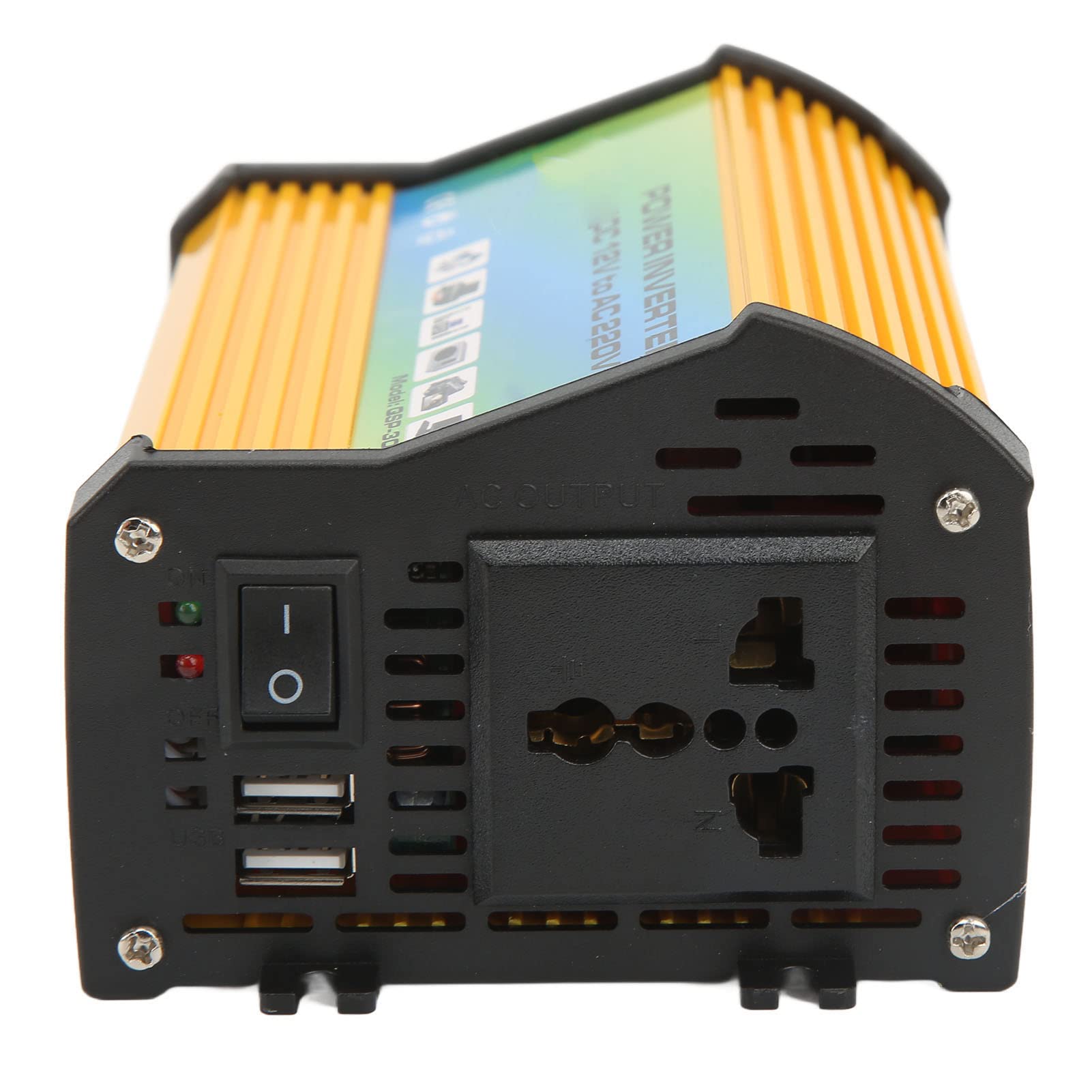 Convertitore di Potenza da 300 W con Pannello Solare Monocristallino da 18 W 18 V e Kit Regolatore di Carica Solare da 30 A 12 V 24 V di Energia Solare Portatile per (da 12 V a 220 V)