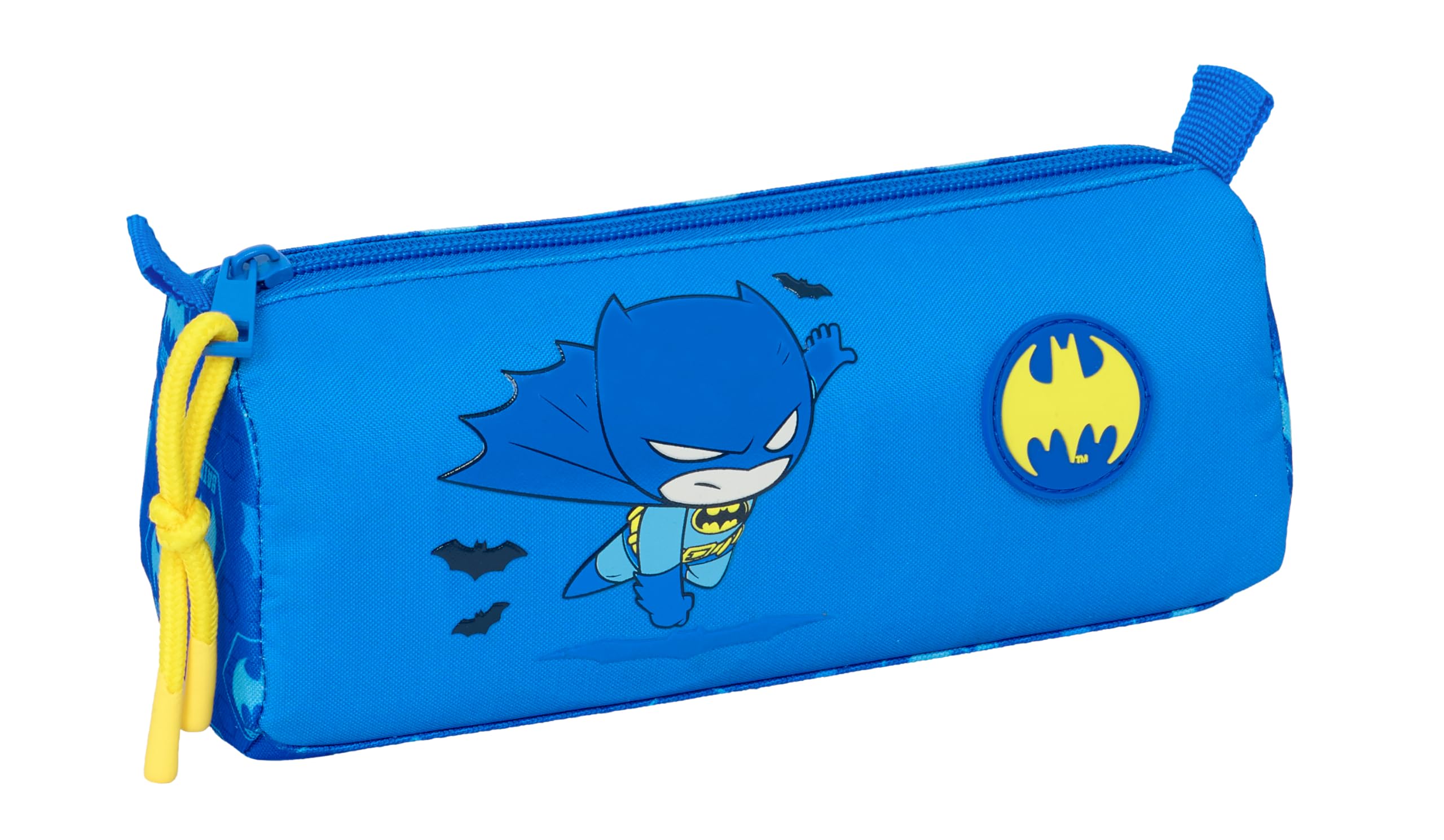 Safta Batman Preschool – Pencil Case with Zip and Compartment, Children's Pencil Case, Ideal for School Age Children, Comfortable and Versatile, Quality and Resistance, 21 x 7 x 8 cm, blue, M, Casual