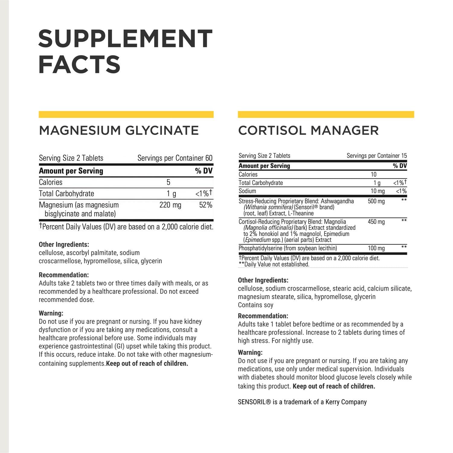 Integrative Therapeutics Cortisol Manager & Magnesium Glycinate Bundle — Amazon image 3