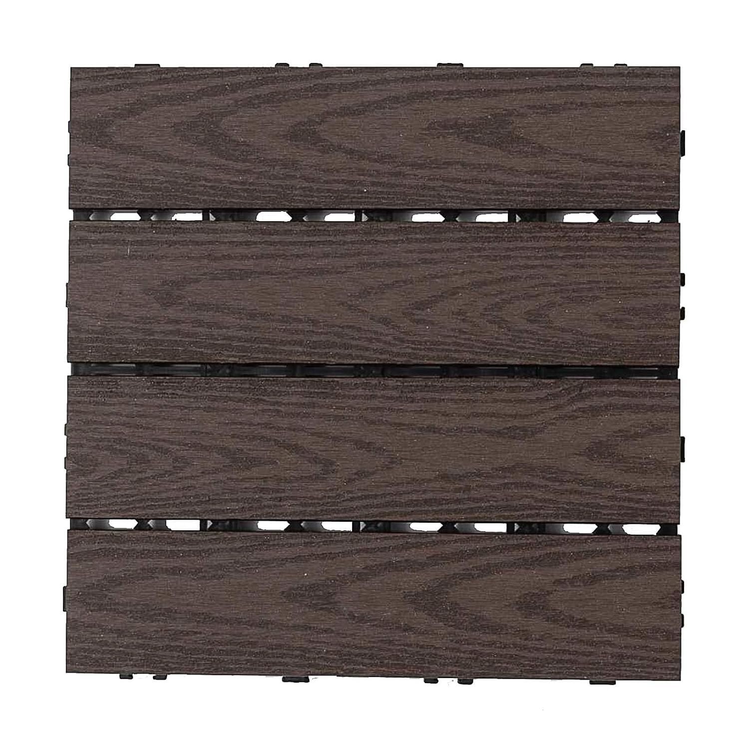 Carreaux de sol composites imperméables à clipser pour terrasse extérieure