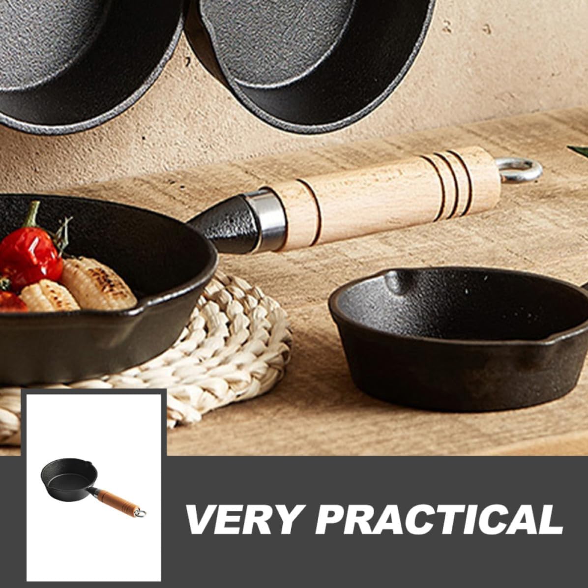 2pcs Cast Iron Sauce Bowl for Heating Oil and Melting Butter