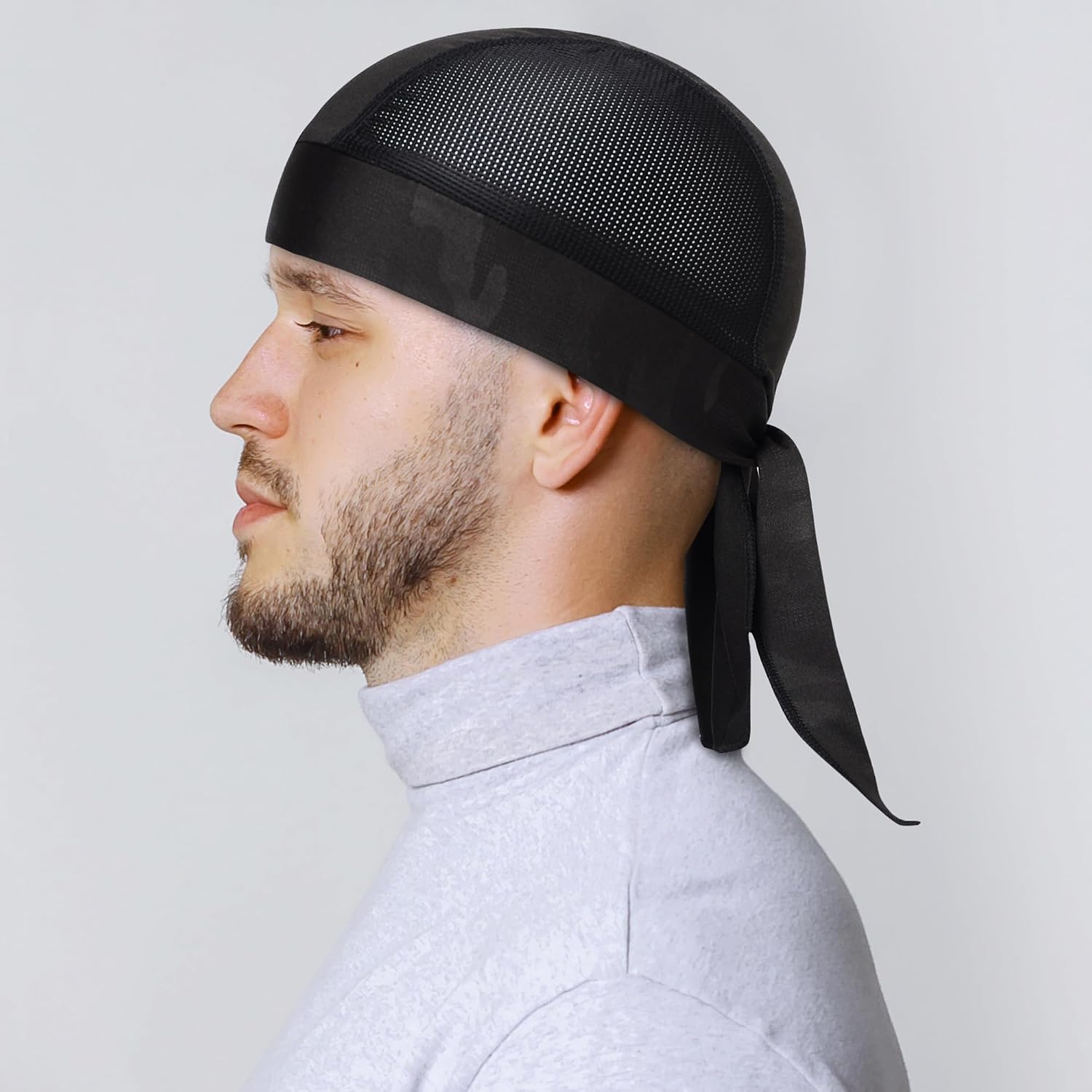 Skull Caps for Men Cooling Bandana Cap Helmet Liner Hat Running Beanie