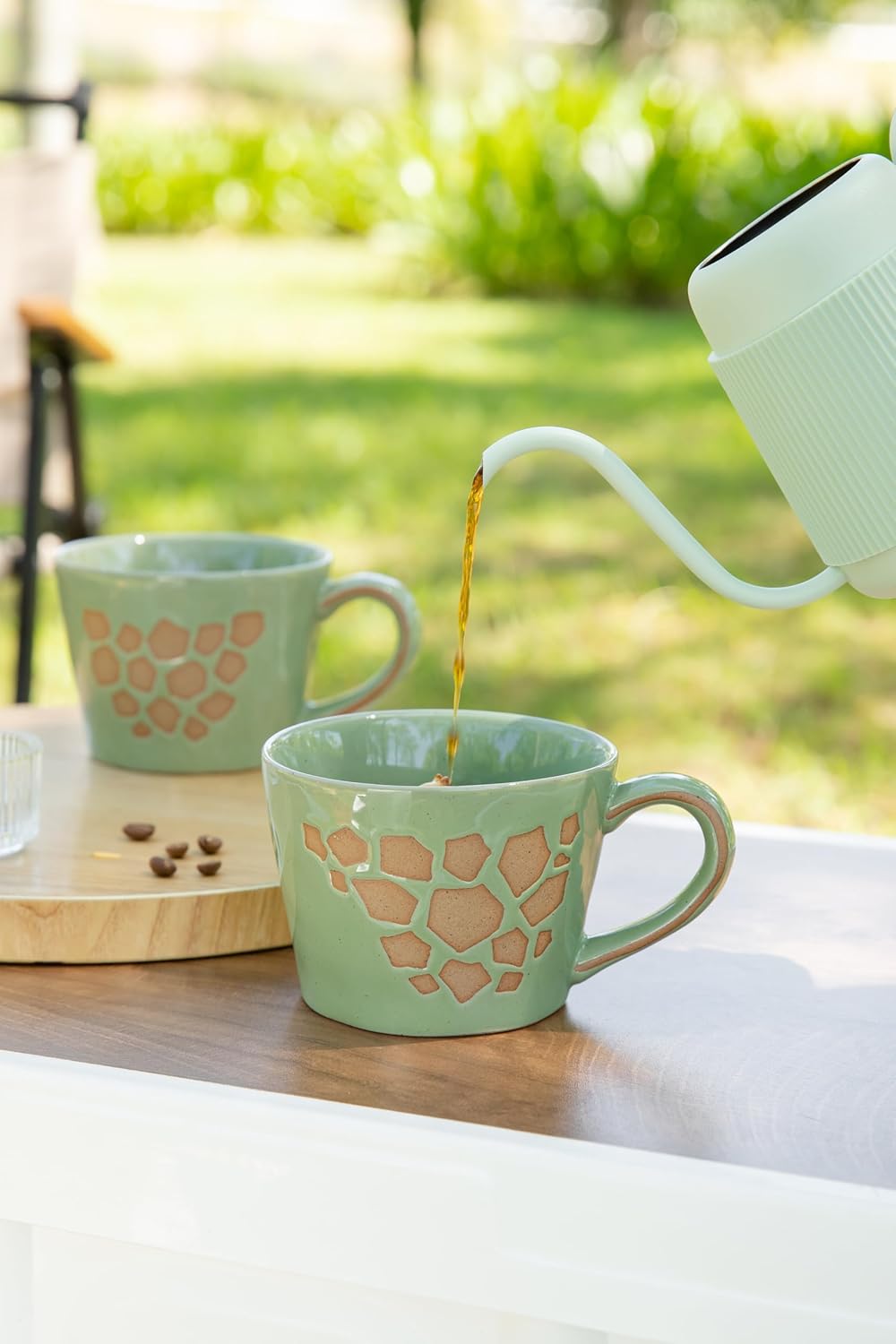 DIHOclub Giraffe Coffee Cup Ceramic 3D Wild Animal Inside Mug,Cute Cartoon Handmade Figurine Mugs,Holiday and Birthday Gift for Coffee Milk Tea Lovers,12 OZ(Green Giraffe) - Image 8