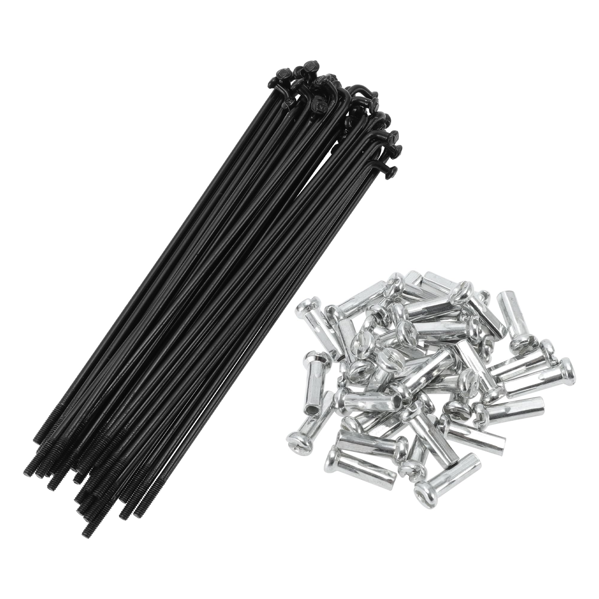 Motoforti Universal Bicycle Spokes Bike Wheel Spokes 14G 105mm Length Carbon Steel Black 1 Set