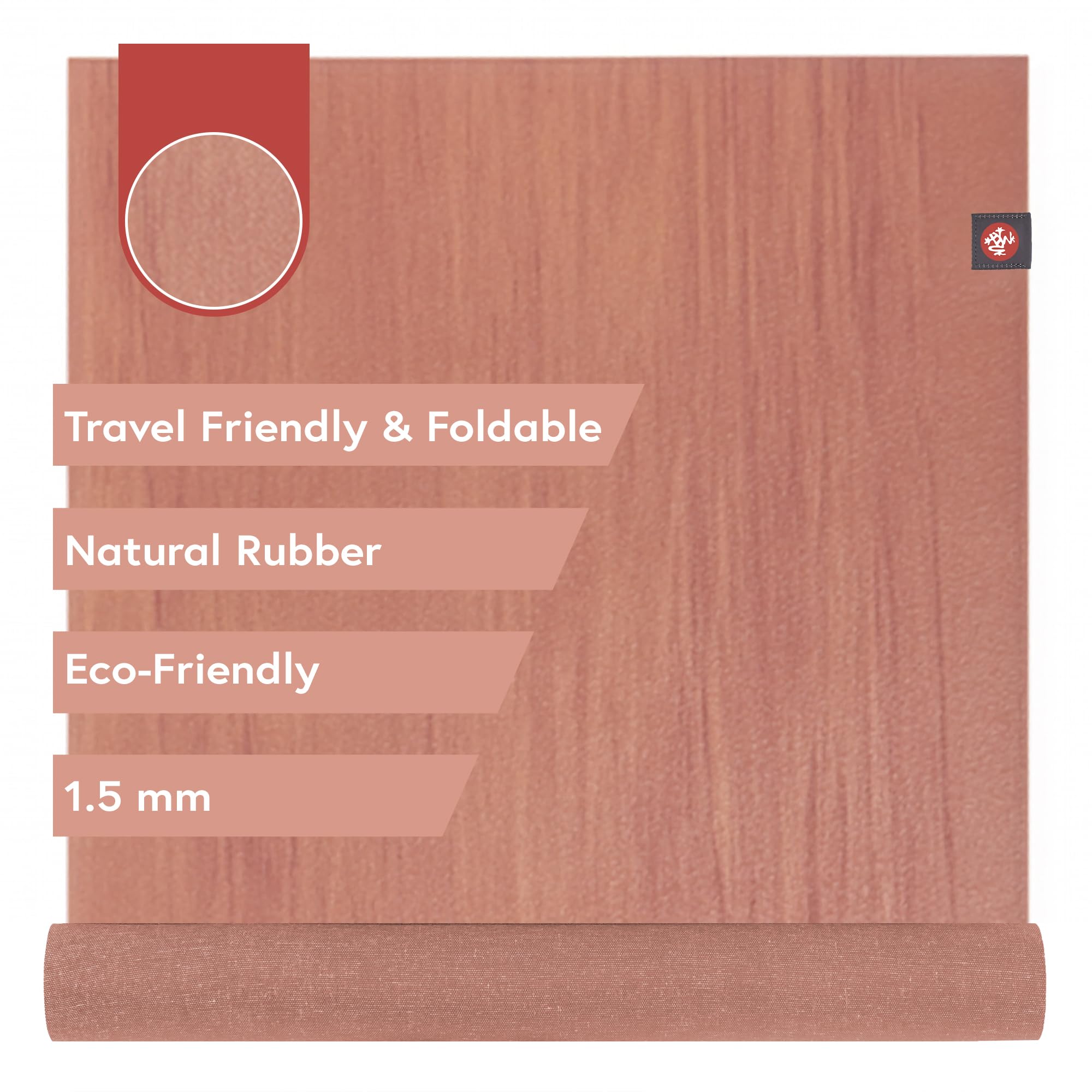 Manduka eKO Superlite Yoga Mat for Travel - Lightweight, Easy to Roll and Fold, Durable, 1.5mm Thick, 71 Inch