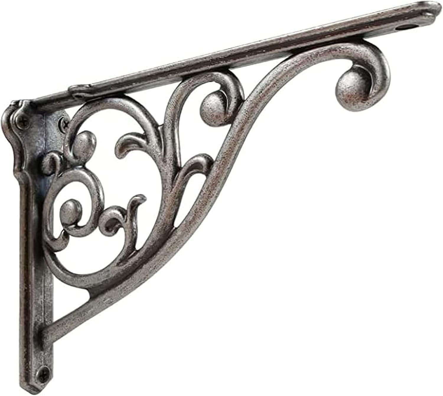 Ornate Decorative Shelf Brackets 8 inch Small Wall Mounted Shelving Bracket 4 Pack White Vintage Shelf Bracket Victorian Wall Bracket (4,White )