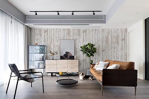 Miniatura 5 de Papel de contacto de madera, papel tapiz de madera, pega y despega, rolla de papel autoadhesivo extraíble, aspecto de grano de madera rústico