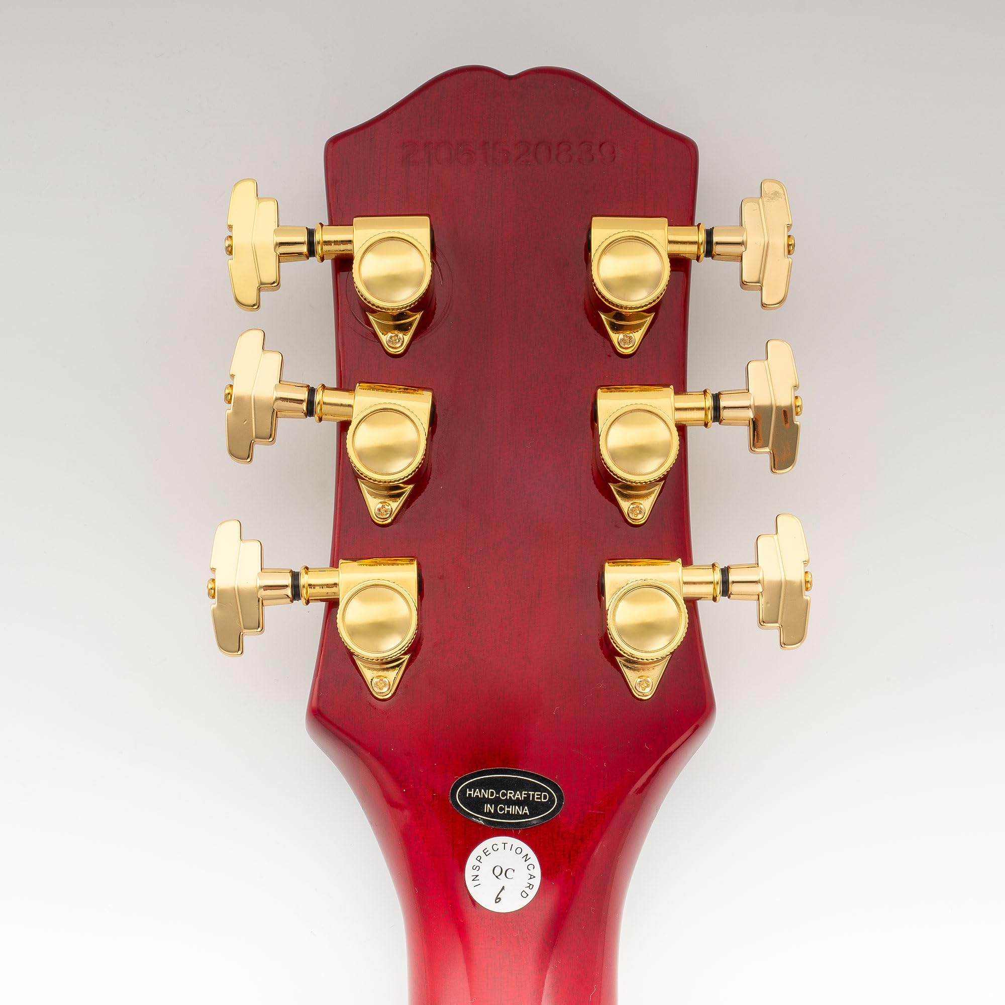Musiclily Pro R18K 3R3L Clavijas de Afinación Bloqueo 18:1 Ratio Clavijeros Bloqueantes con Botón GR para Guitarra Eléctrica Acústica, Dorado