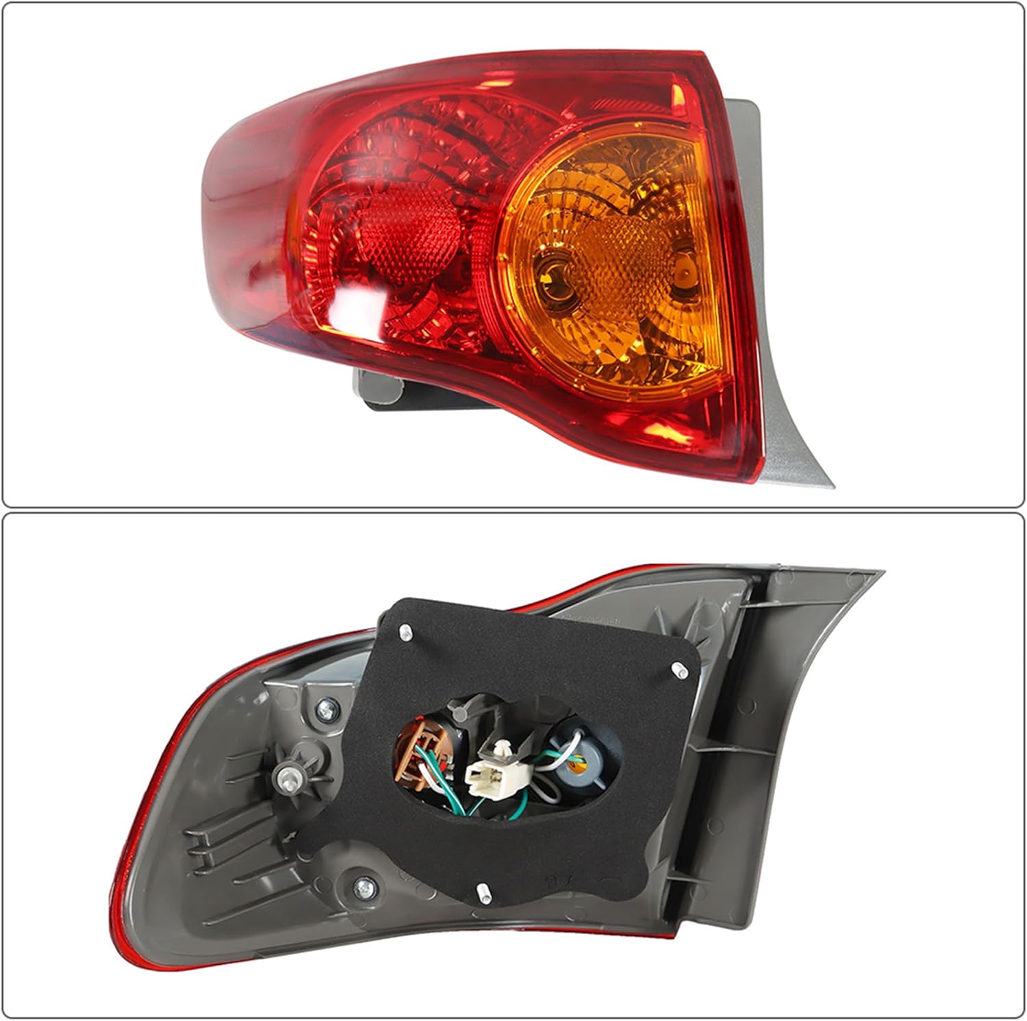 LH Left Side Tail Light Replacement for Toyota Corolla 2009-2010 Driver Side Tail Lamp 8156002460 TO2800175