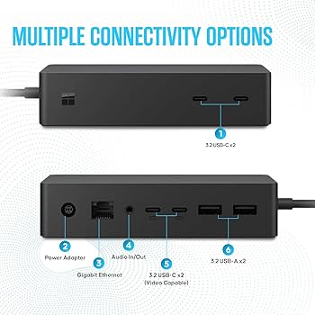 Amazon.com: Microsoft Surface Dock 2, 9-in-1 Docking Station with