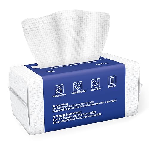 Miniatura 12 de Ourmed Life Toallas faciales – Paños biodegradables desechables versátiles para pieles sensibles | Toalla facial sin pelusa para limpieza, cuidado