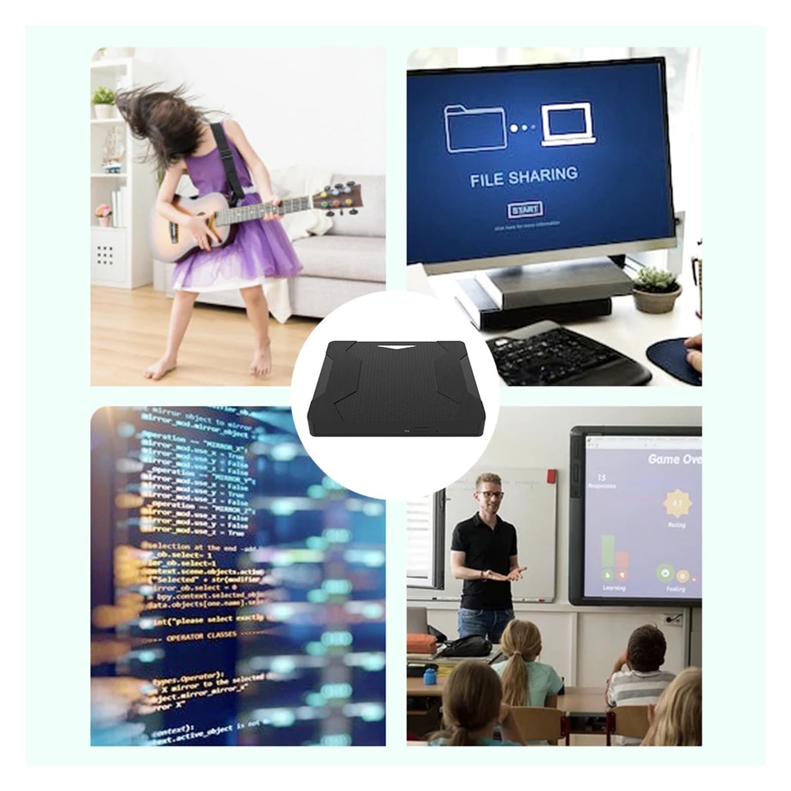 Sterownik przenośnego napędu zewnętrznego Darmowy odtwarzacz CD DVD USB3.0 TF SD Mobilny napęd CD-ROM Nagrywarka DVD