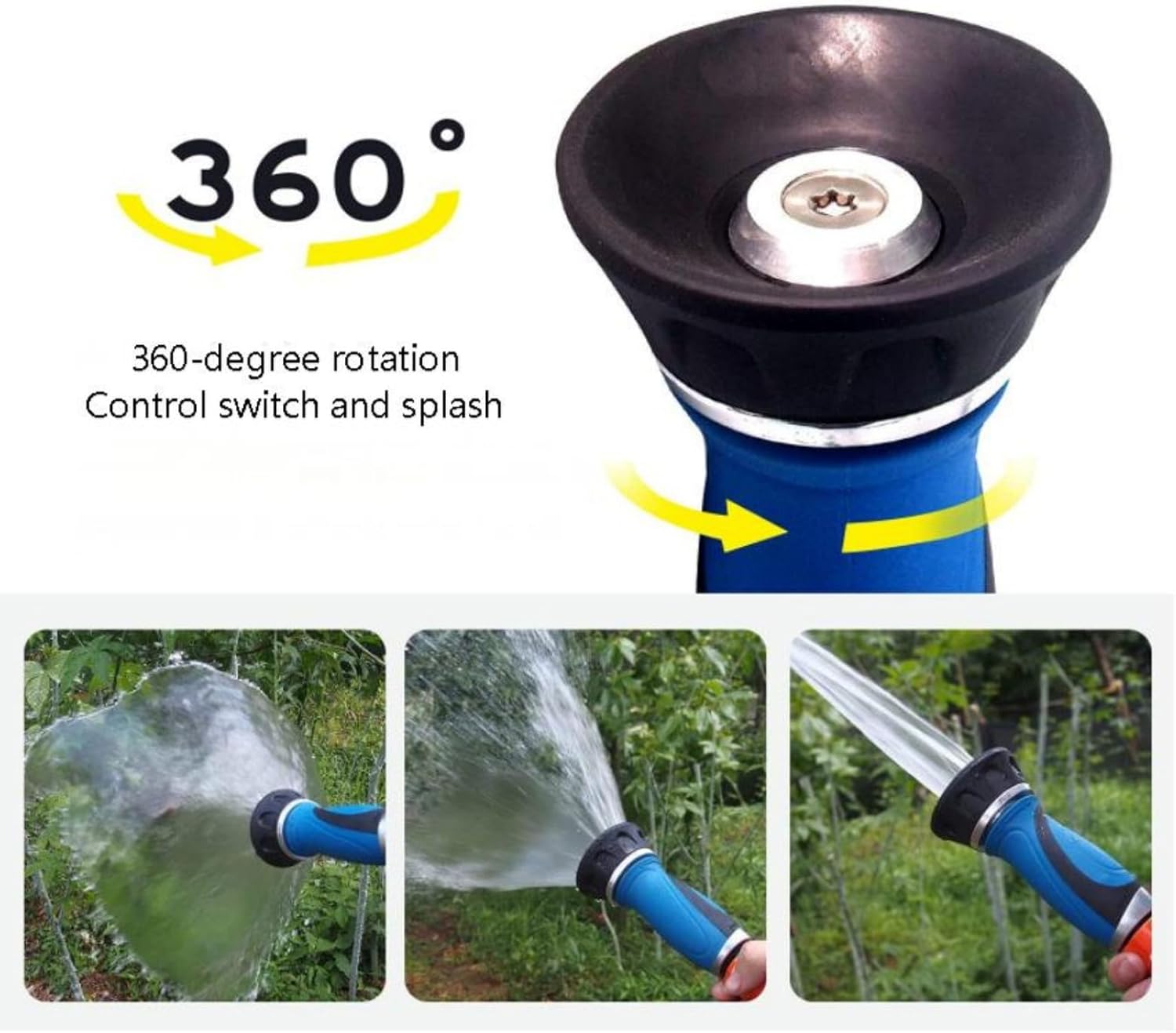 High Pressure High Pressure Spray Gun Water Sprayer Garden Hose Nozzle,Metal Garden Hose Nozzle, High Flow Water Spray Gun, Multi-Function Sprinkler for Car Wash, Garden Watering