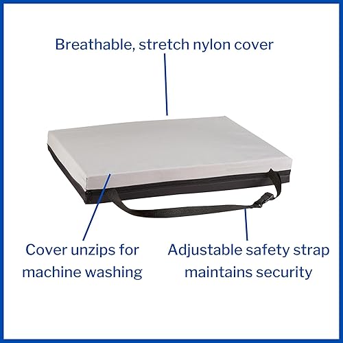 Miniatura 3 de McKesson Cojín de asiento para sillas de ruedas y silla de oficina, espumagel, 22 x 18 x 3 pulgadas, 1 unidad