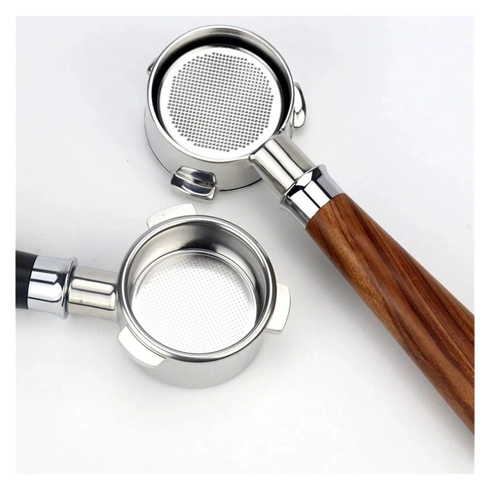 Portafiltro Sin Fondo For Café, Compatible Con Delonghi, Dedica Ec680 Ec685, Mango De Madera Maciza, Herramientas For Cesta De Filtro De Repuesto De 51MM, Adaptación Precisa