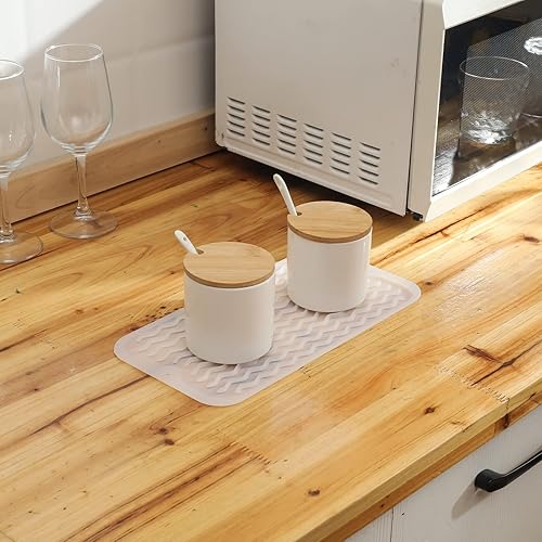 Miniatura 1130 de Tapete de silicona para secado de platos para múltiples usos, fácil de limpiar, ecológico, resistente al calor, tapete de silicona para encimera