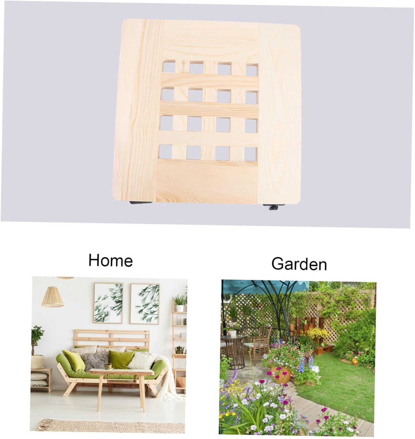 Kisangel 1pc Thick Pallet with Lockable Wheels Heavy-Duty Square Flower Pot Holder Mover for Use