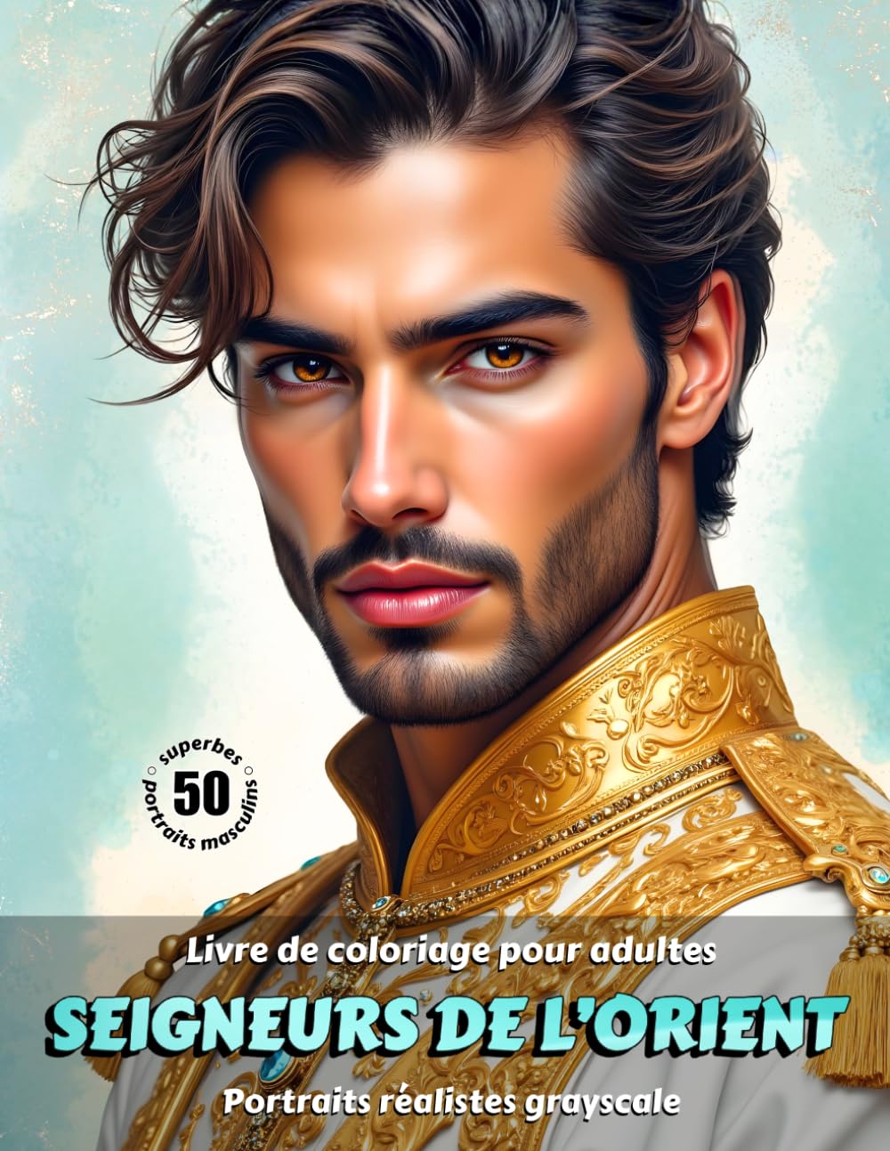 SEIGNEURS DE L’ORIENT – Livre de Coloriage pour Adultes | Portraits Réalistes en Niveaux de Gris | pour Détente, Créativité Consciente: Édition française (Aventures colorées)
