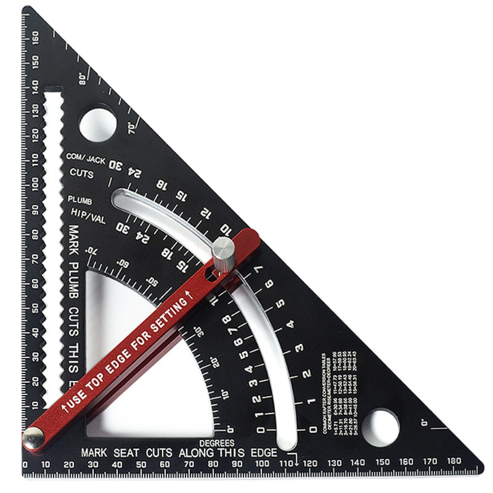 7inch Layout Tool Triangle Ruler Carpenter Rafter Framing Square Adjustable Combination Square Woodworking Tool Marking Gauges for Construction