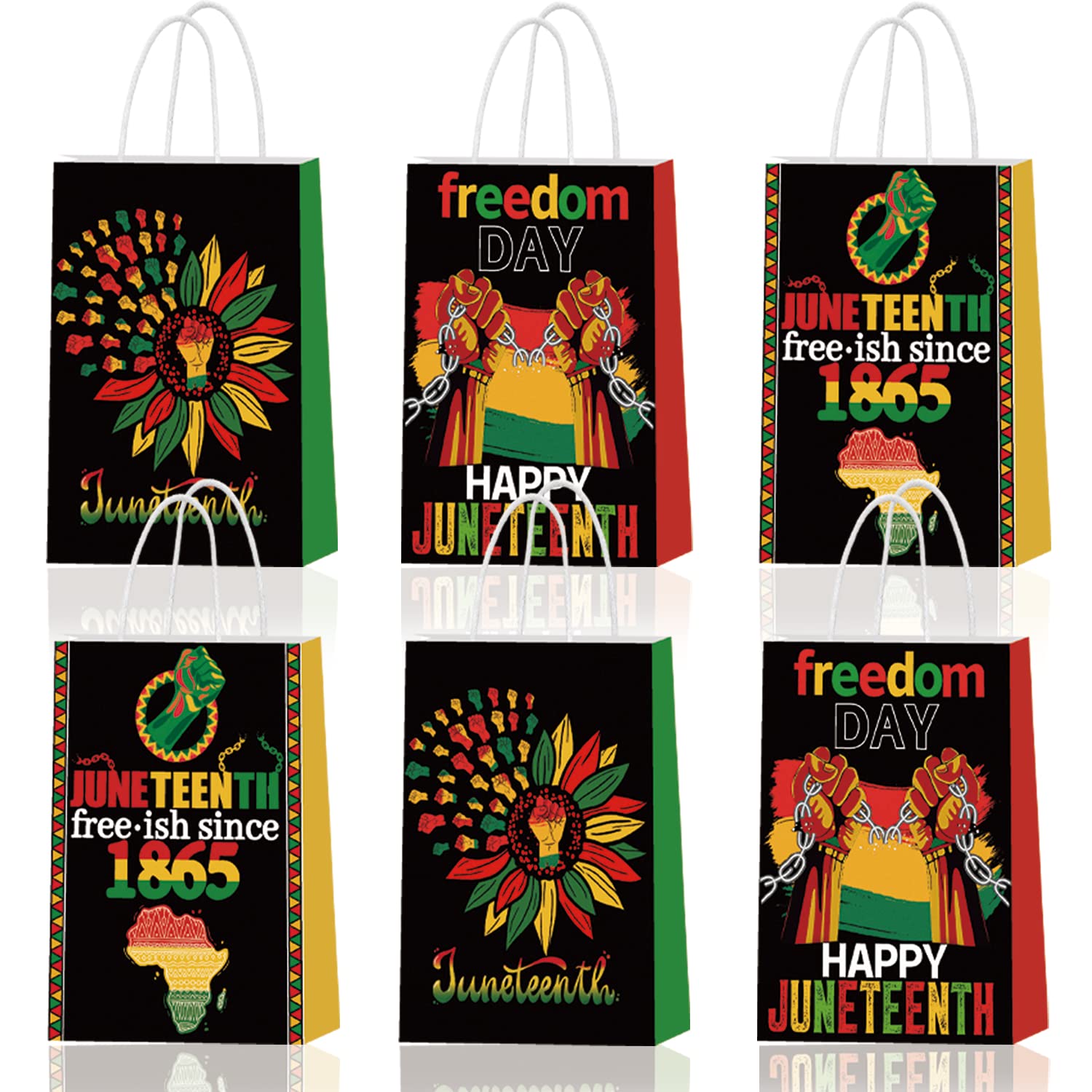 Juneteenth Decorations Gift Bags - Black History Month Gift Bags for Freedom Day Party Favor - African BHM Gift Bags in Bulk for Juneteenth - Black History Gift Bags for Juneteenth Party Favor