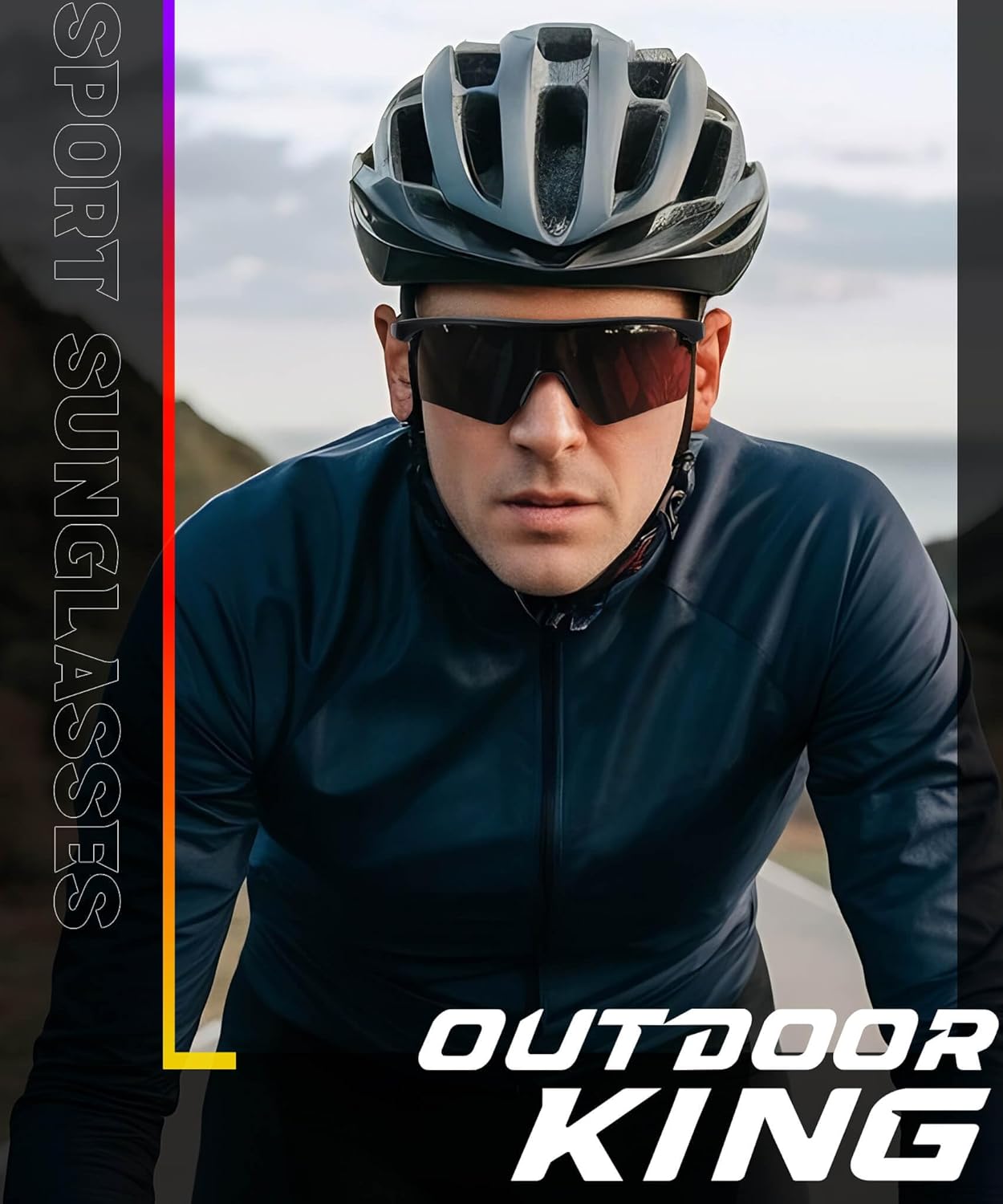 Sport Polarized Sunglasses for Men and Women, Stylish and Lightweight Cycling Sunglasses with UV400 Protection