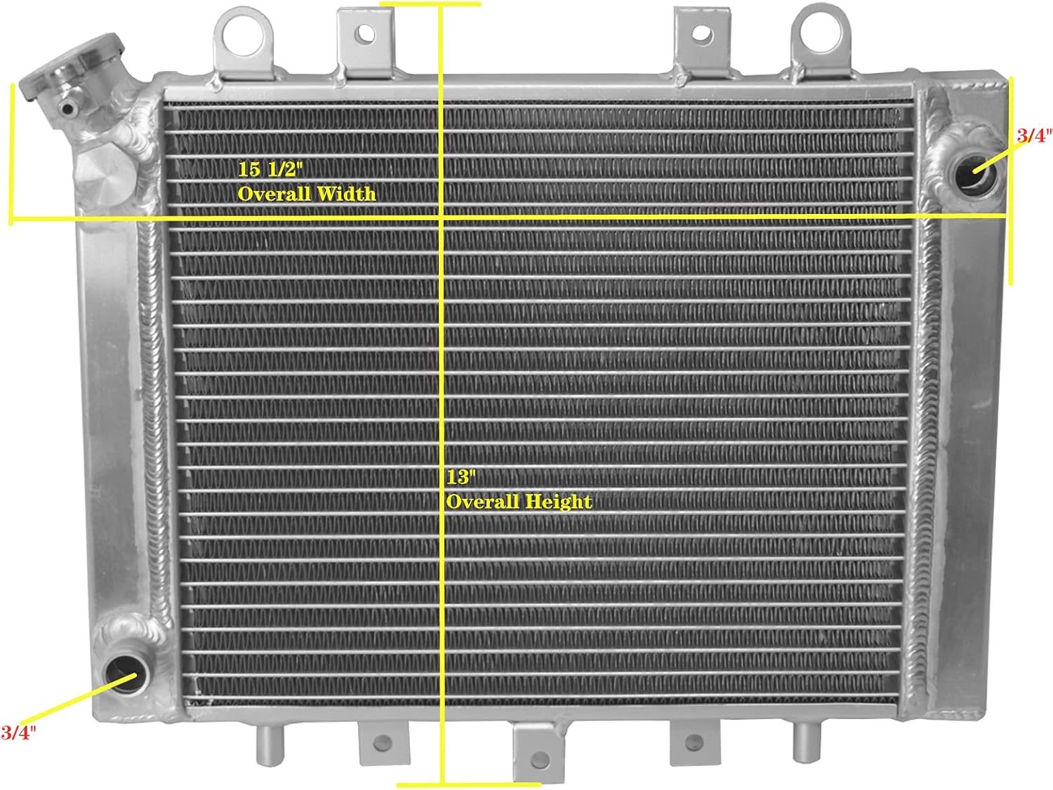 Full Aluminum Radiator For Kawasaki 2006-2009 07 08 Brute Force 650 KVF650 4x4i
