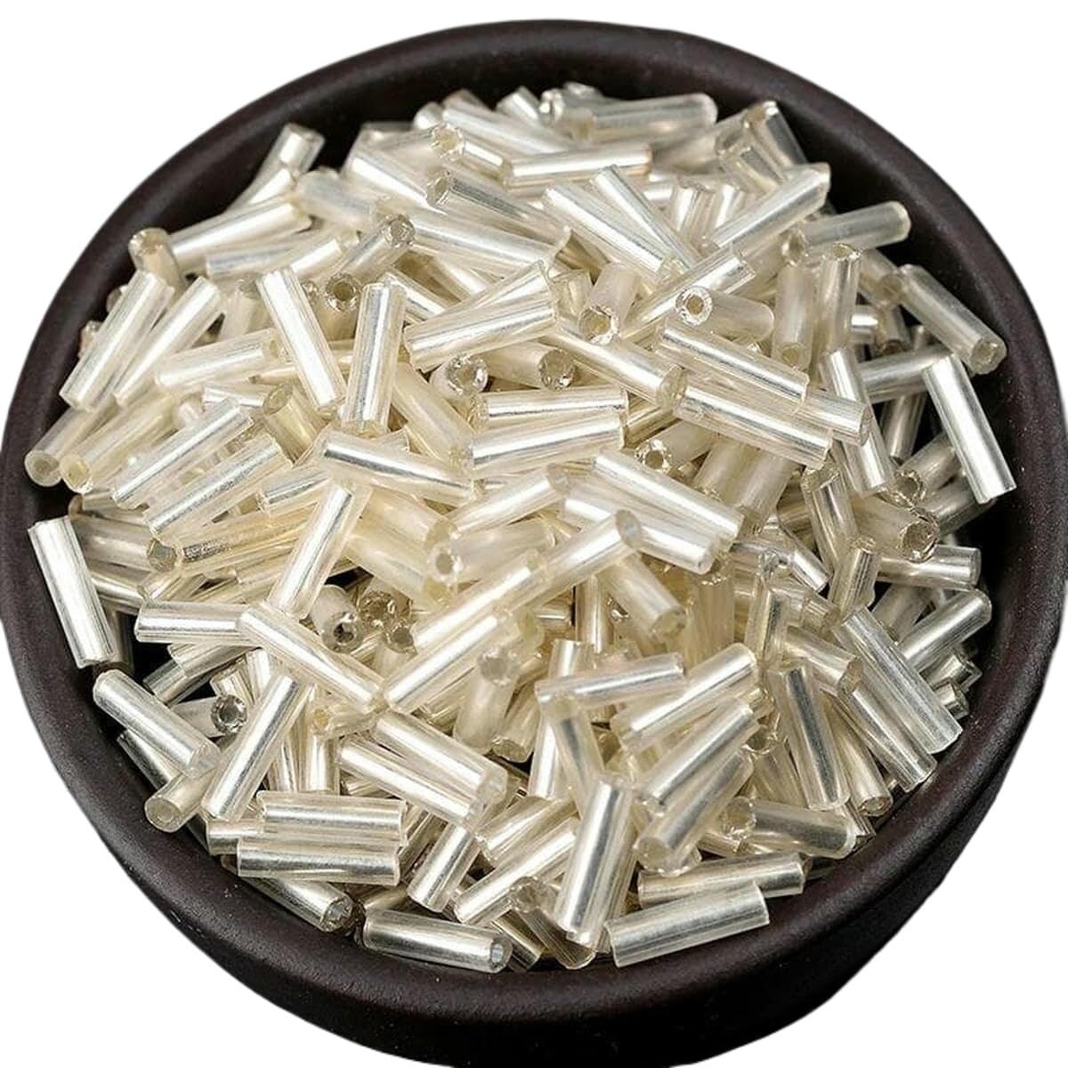 Kit de fabricación de pulseras, cuentas de cristal, cuentas de tubo de corneta, 20 g (4,5 mm y 6 mm), cuentas sueltas para joyas y adornos de costura