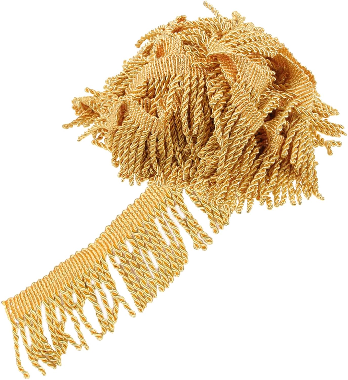 Sewing Fringe Trim Golden Tassel Edging for Curtain and Cushion