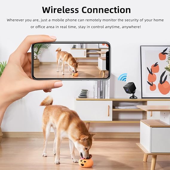 Smart Wireless Home Security Camera with IR Night and Motion Detection for Indoor/Outdoor Use, Cloud/TF Storage - Compact Surveillance Camera for Home Monitoring