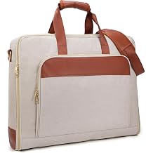 Garment Travel Bag for Women Carry on Garment Bag Up to 3 Suits for Business Trips,2 in 1 Hanging Suitcase Luggage Bags for Travel,Foldable Suit Bag 15.6Inch Laptop Beige
