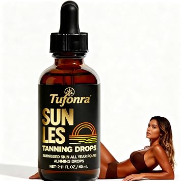 Tanning Drops, Natural Sunless Drinkable Tanning Drop to Drink - 60 ml 1 Bottle