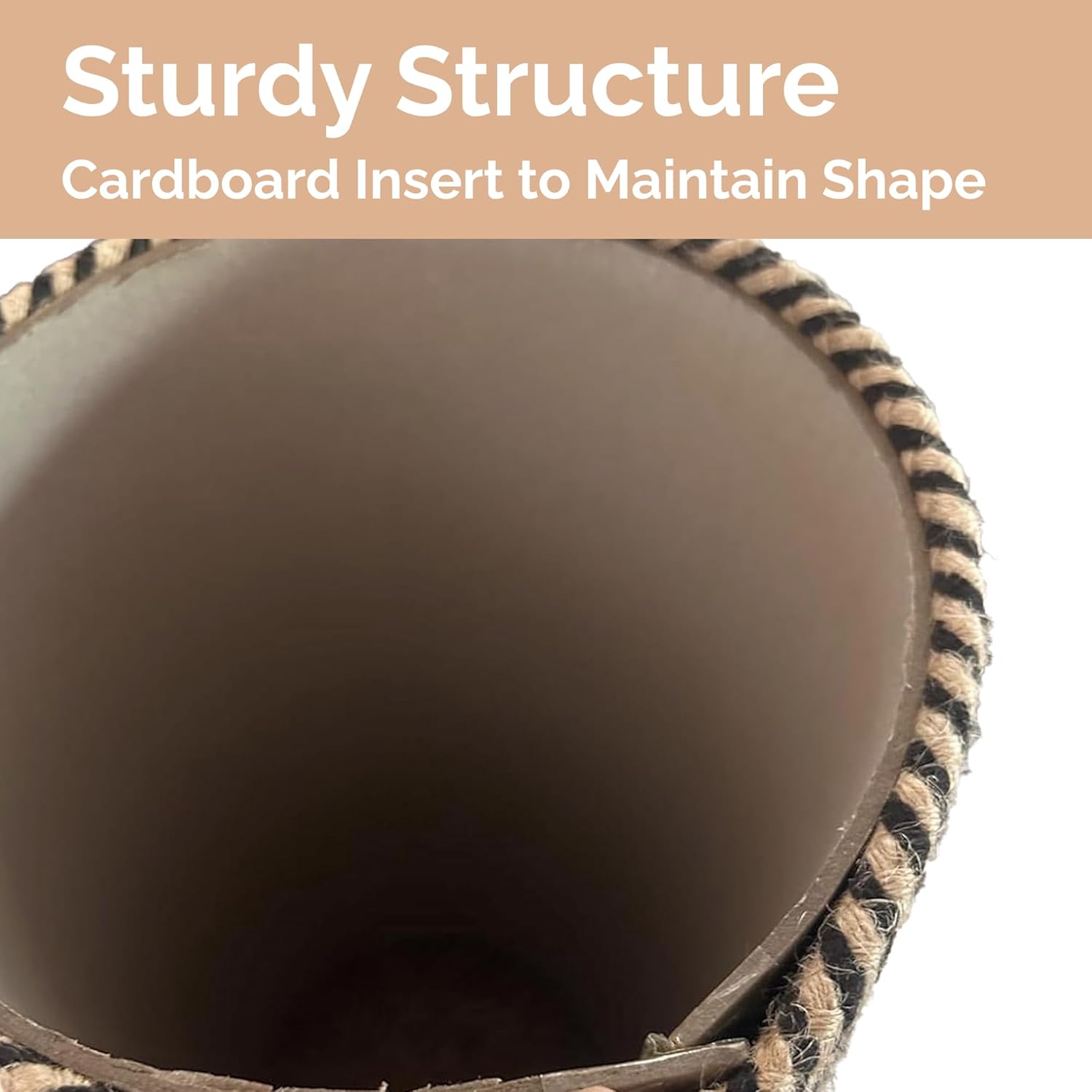 Toilet Paper Holder, Boho Decor Toilet Paper Storage Stand for Bathroom,Cotton Handmade Woven Paper Basket for Mega Roll,3 Rolls of Toilet Tissue Storage (Black) - Image 7