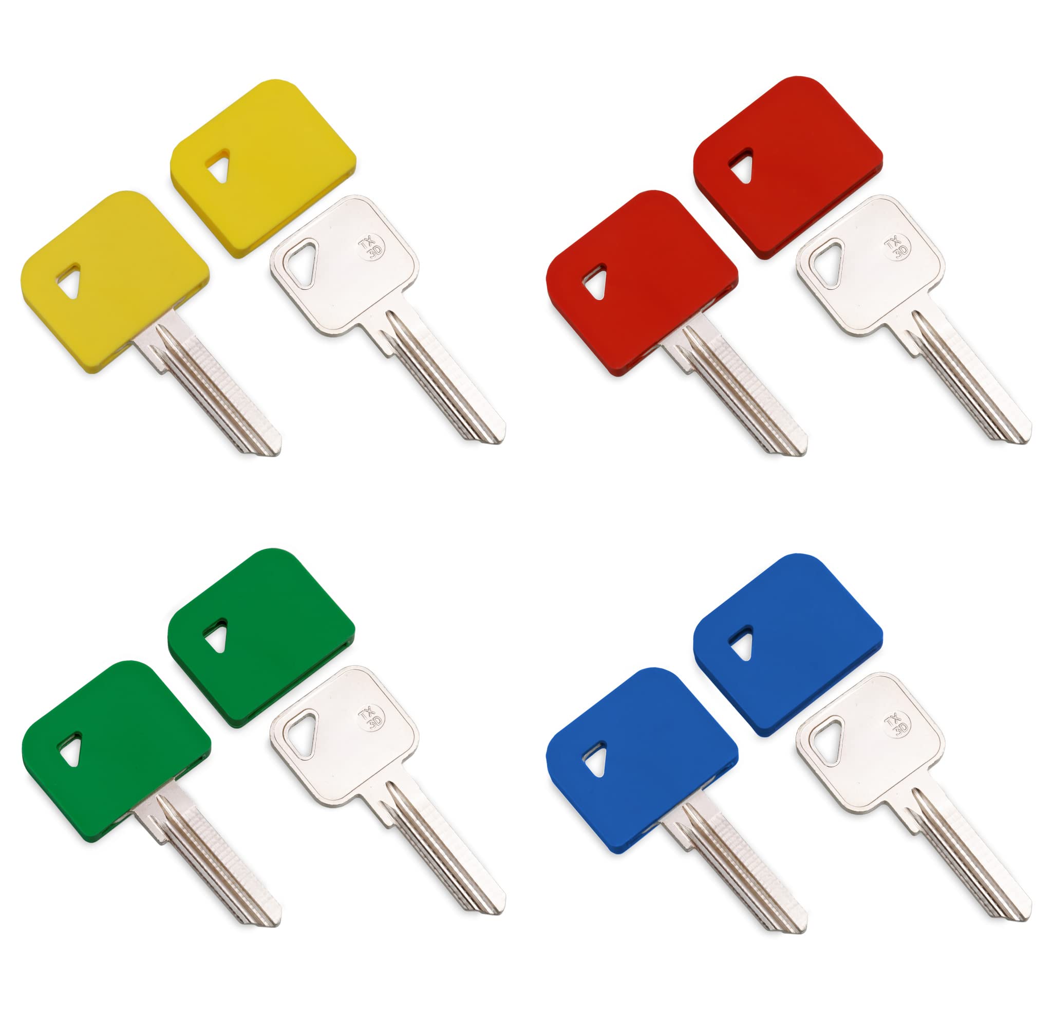 Harts Large Square Silicon Rubber TX3D Key Caps Covers 1 unit (single) (All four)