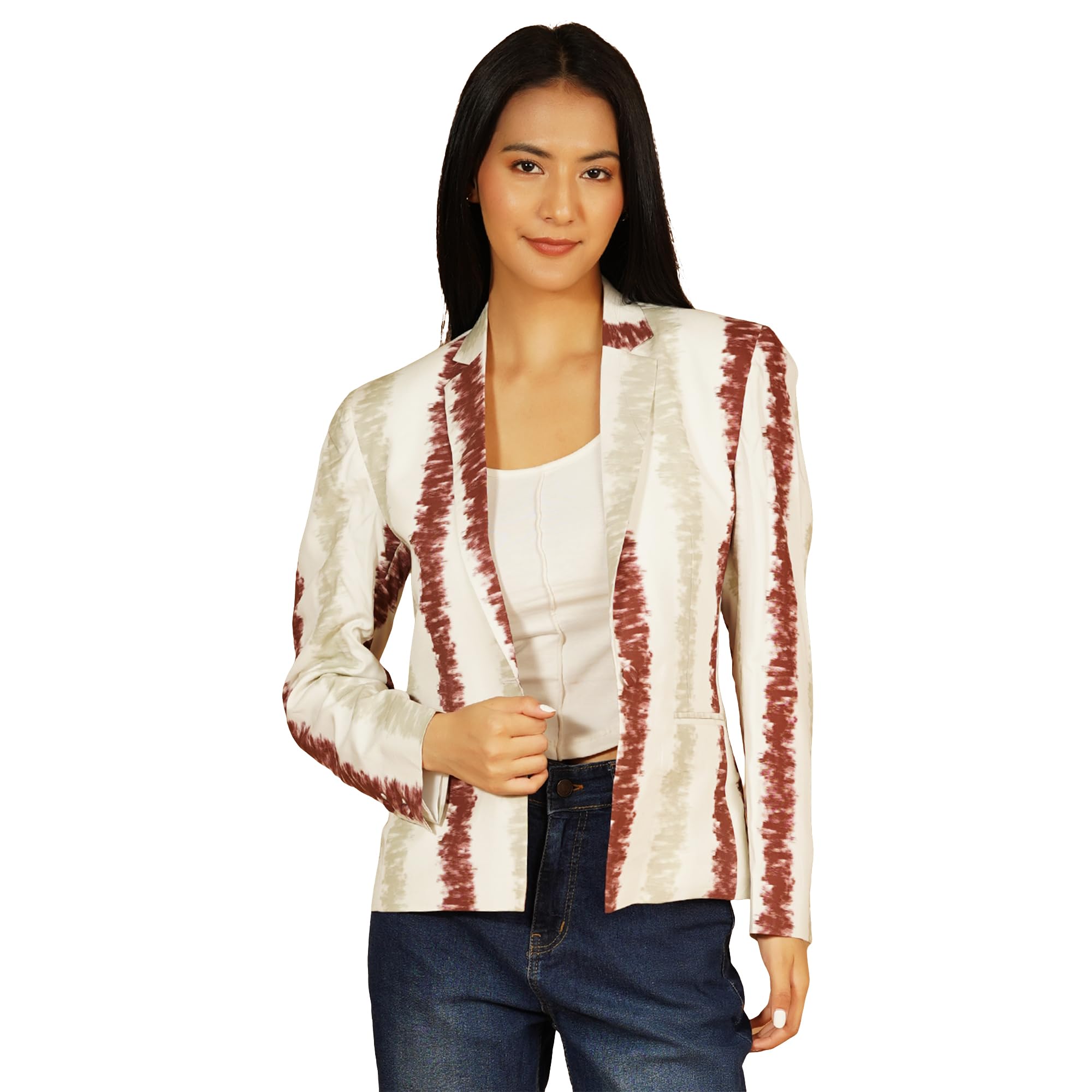 talethread Women's Cotton White Blazer-picture-28
