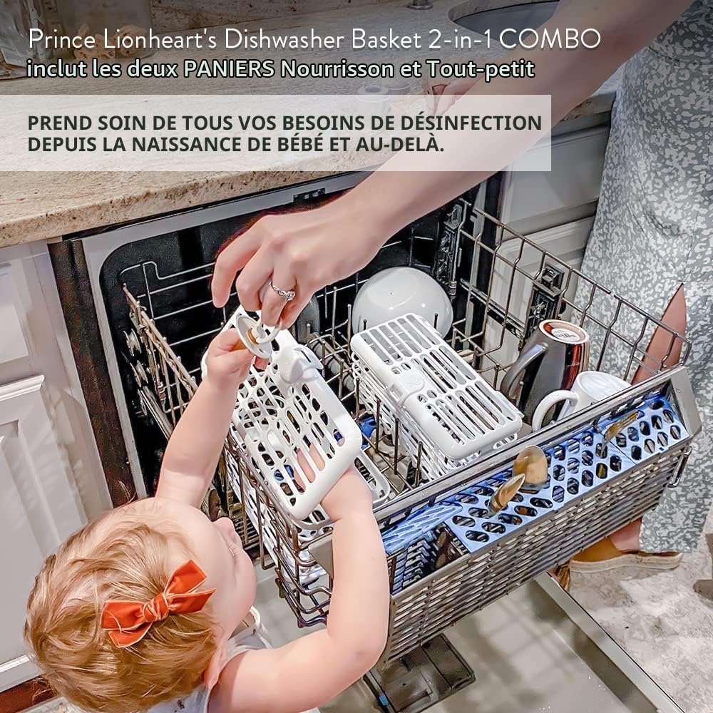 Prince Lionheart DishwasherBASKET 2-in-1 Combo - lot de 2 paniers pour lave-vaisselle