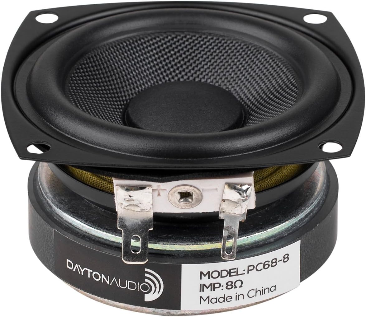 DAYTONAUDIO Dayton Audio PC68-8 2-1/2" Full-Range Poly Cone Driver 8 Ohm