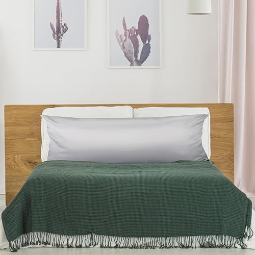 Vista 35 de Funda de almohada de satén, más suave que la seda, 1 paquete, fundas de almohada de satén con cremallera, fundas de almohada de enfriamiento