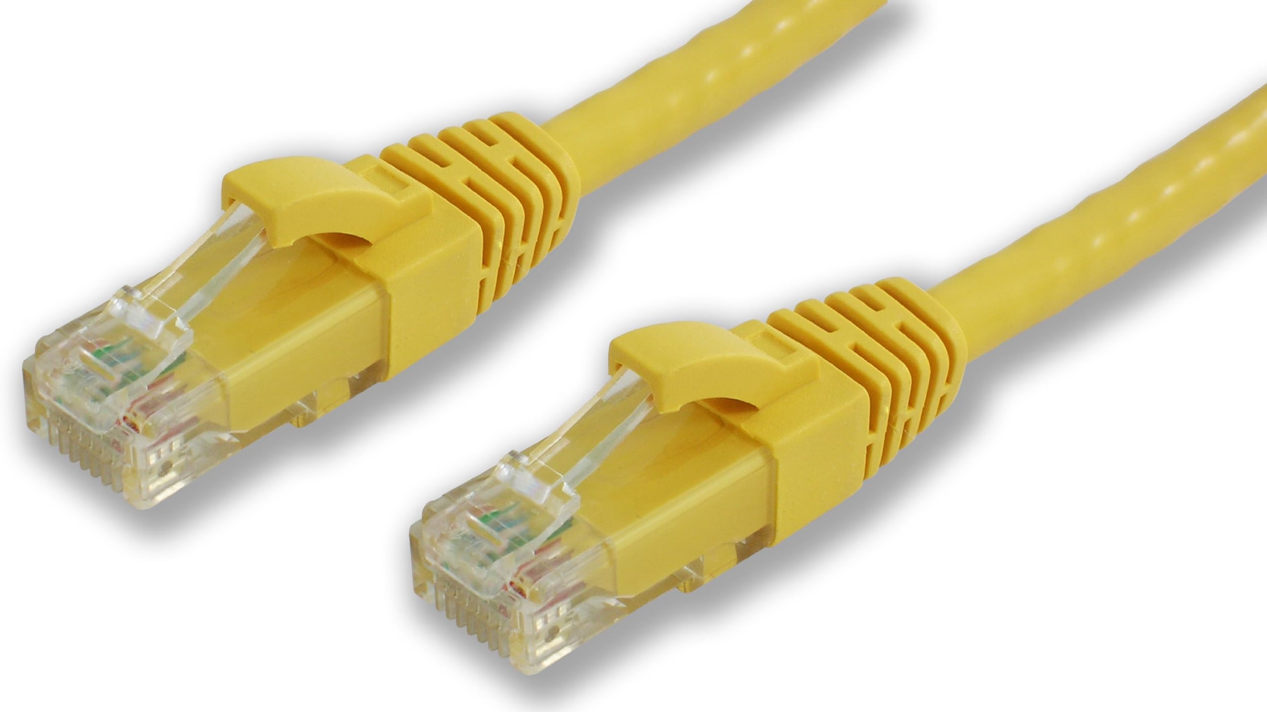 Lynn Electronics CAT6-25-YEB Booted Ethernet Patch Cable, 25-Feet, Yellow, 2-Pack