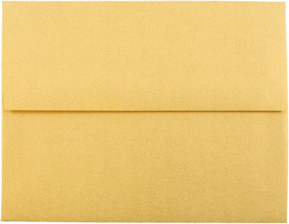 JAM PAPER A10 Metallic Invitation Envelopes - 6 x 9 1/2 - Gold Stardream - 25/Pack