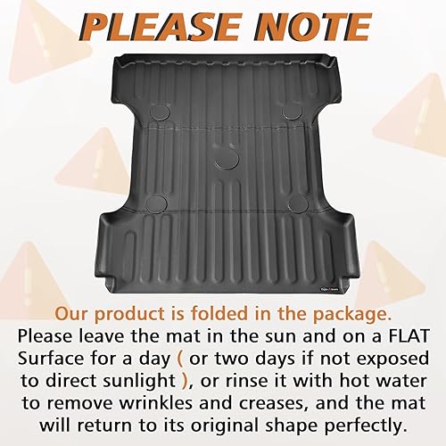 Miniatura 2 de TripleAliners Tapete para caja de camioneta compatible con Dodge RAM 150025003500 2002-2018, accesorios de 6 pies 4 pulgadas, alfombrilla de cama de