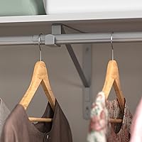 Vista 2 de ClosetMaid SuiteSymphony Soporte de armario para barra central y soporte de estante, accesorio adicional, níquel satinado (paquete de 2)