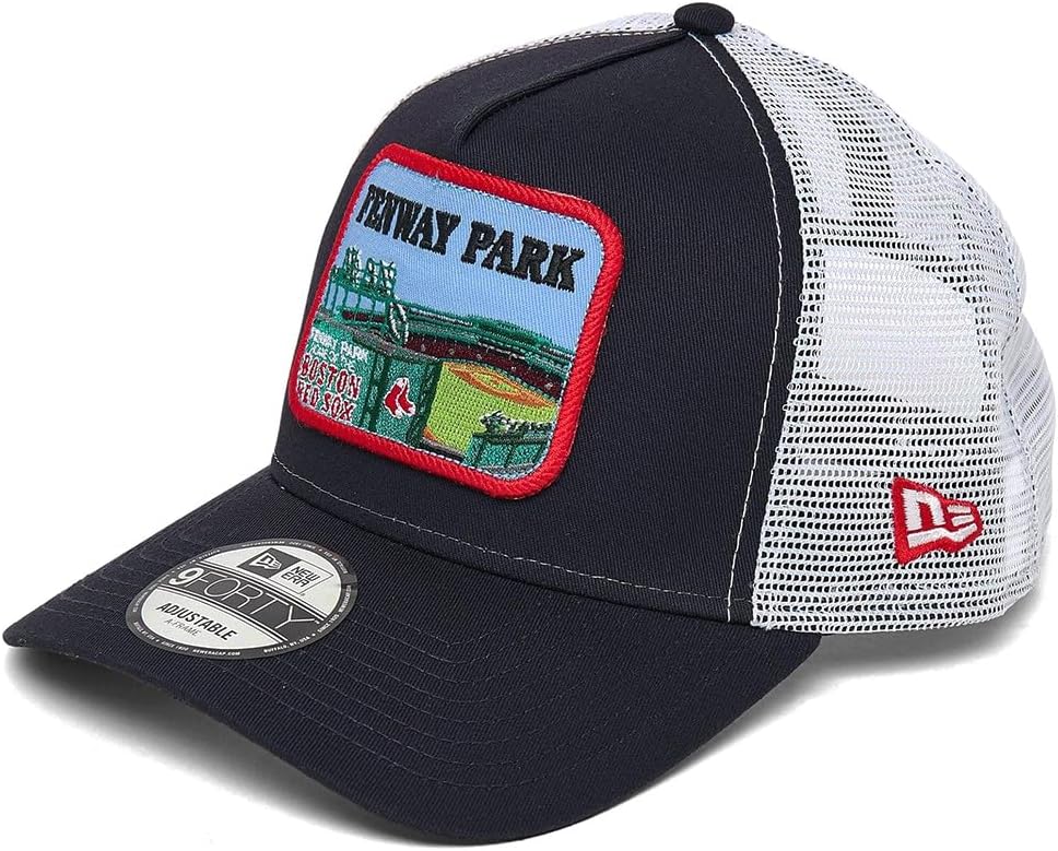 New Era Boston Red Sox 9FORTY Fenway Park Patch Snapback Trucker Cap, Adjustable Hat - Image 3