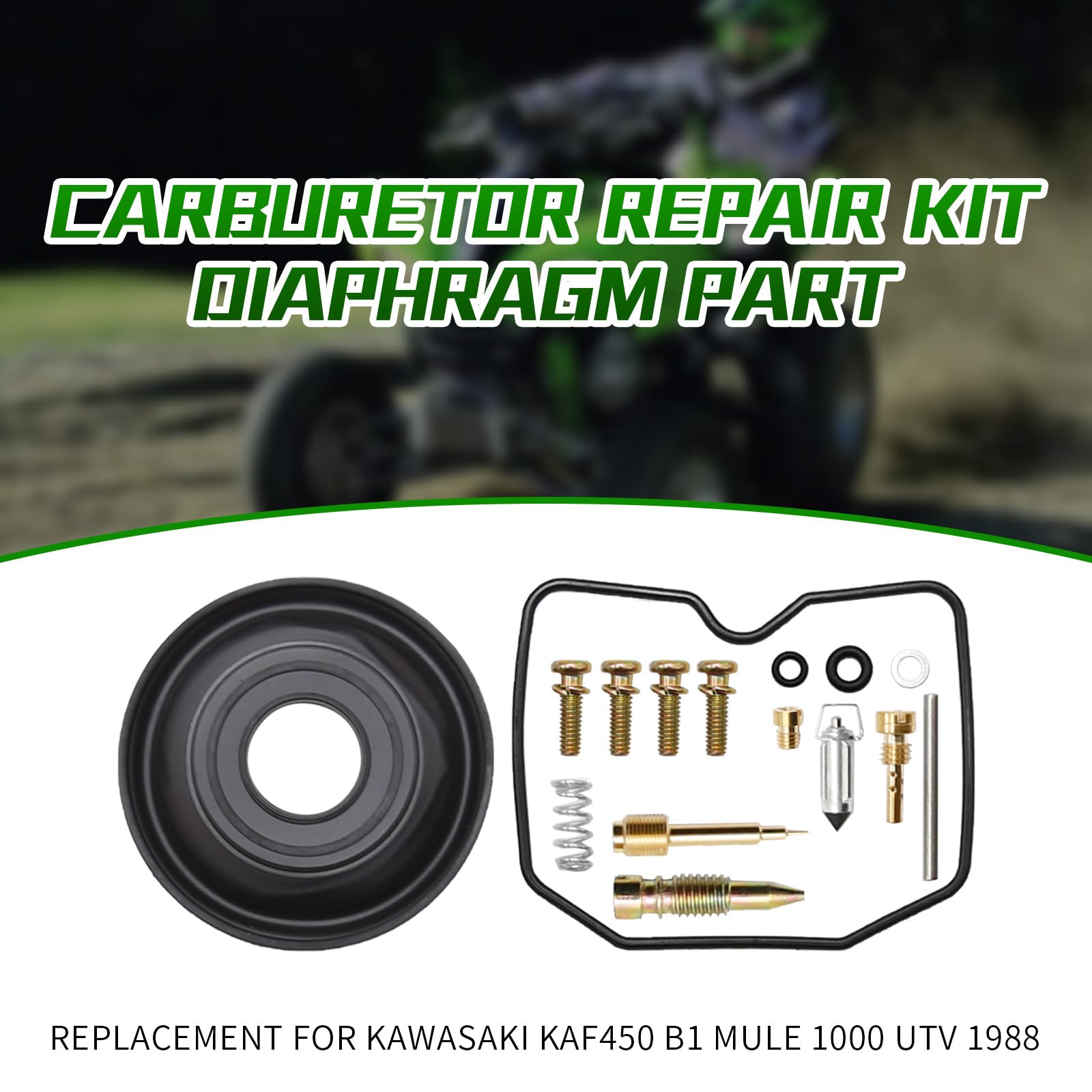 Kit Riparazione 15003-2766 Saihisday Kit Riparazione Carburatore Per Kawasaki Mule 3000/3010/3020 2001-2008 Ricostruzione Carburatore Kaf620 - Foto 3