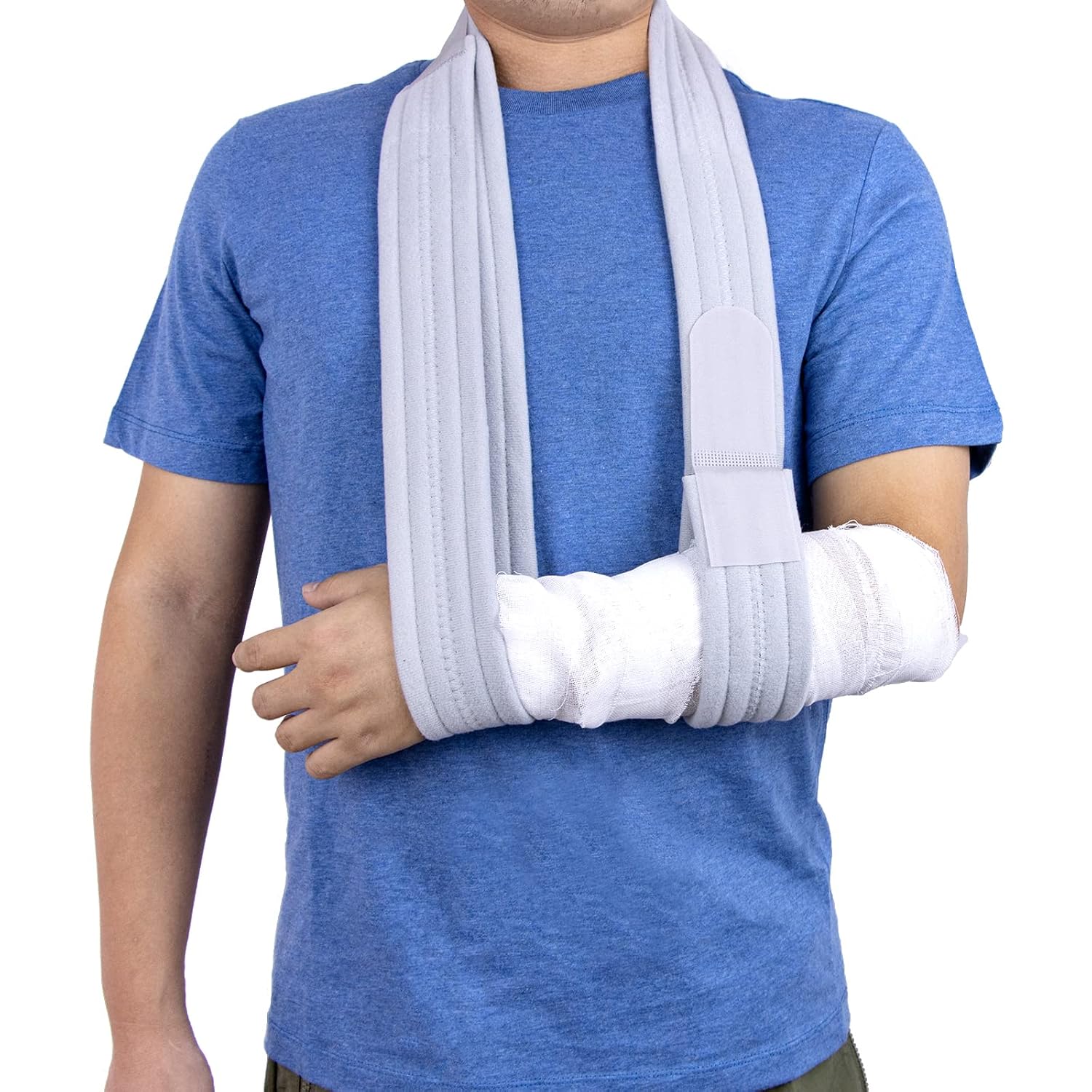 Arm Sling Adjustable Arm Support Strap Lightweight Comfortable Shoulder Immobilizer for Women and Men Right Left for Wrist Hand Elbow Injured 63 inch (Black)