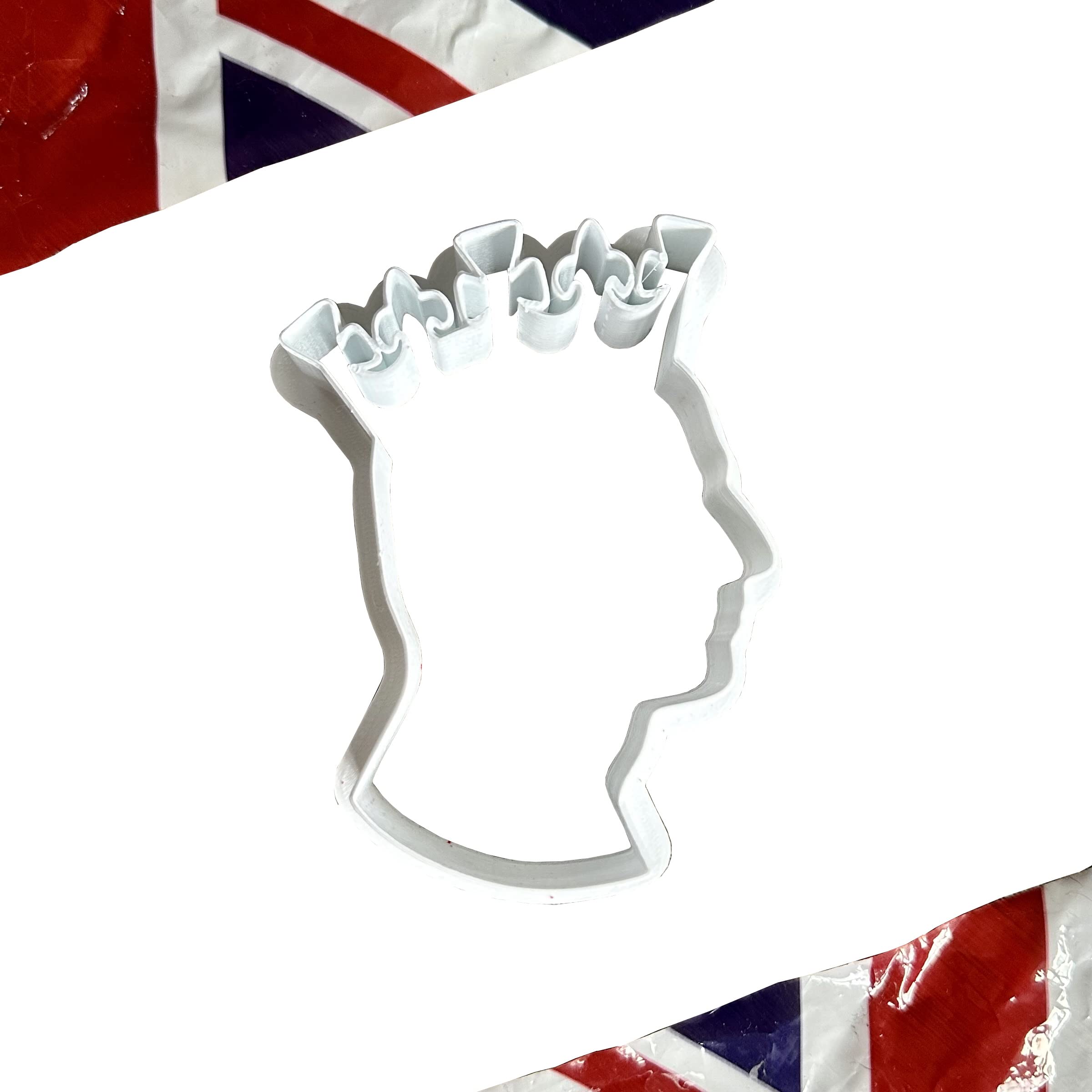 King Charles Crown Head Silhouette Cookie Cutter - Biscuit - Fondant - Clay cutter - Dough - Coronation - Monarchy - Royalty - Royal Stamp