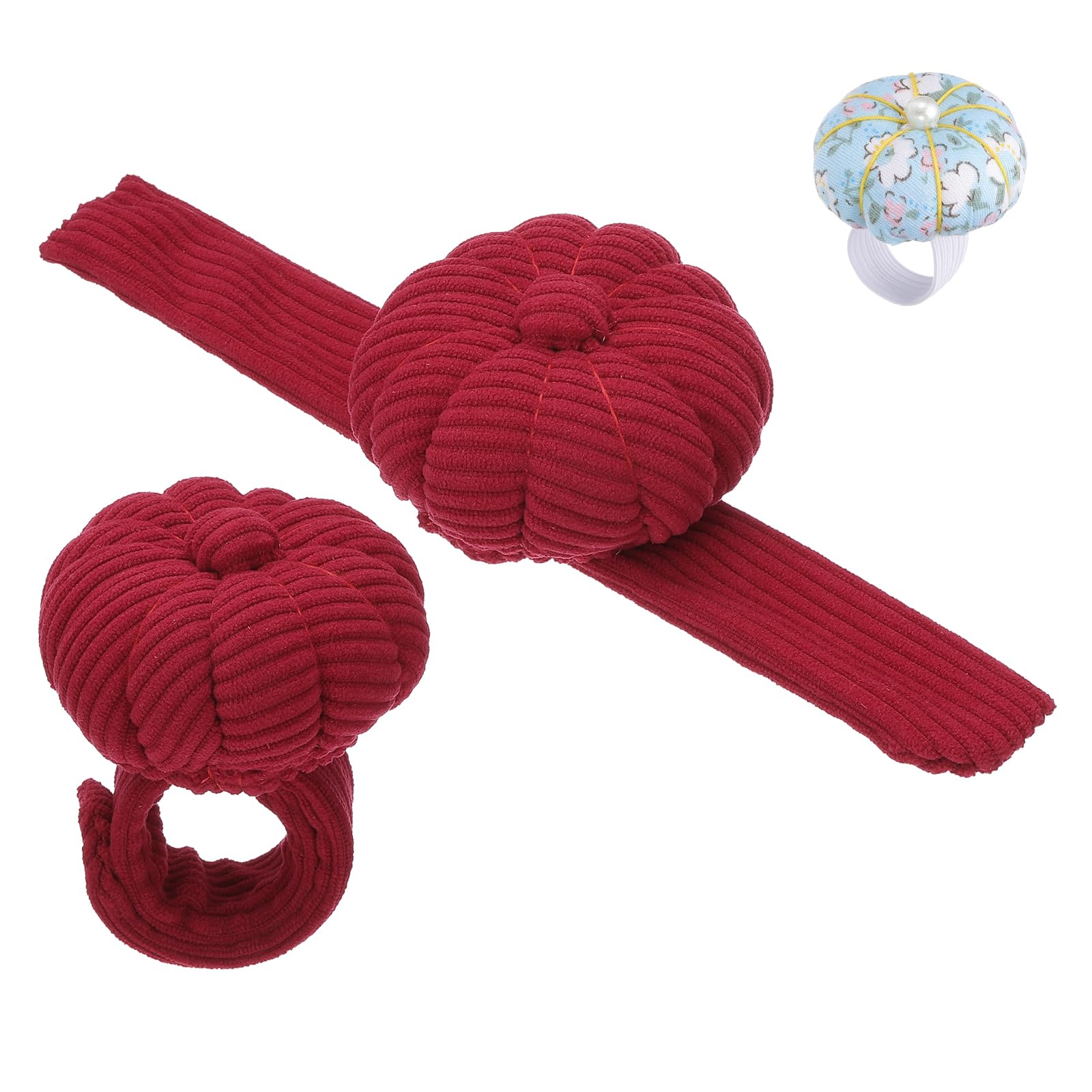 Porte-aiguilles citrouille PATIKIL avec sangle pour broderie et loisirs créatifs
