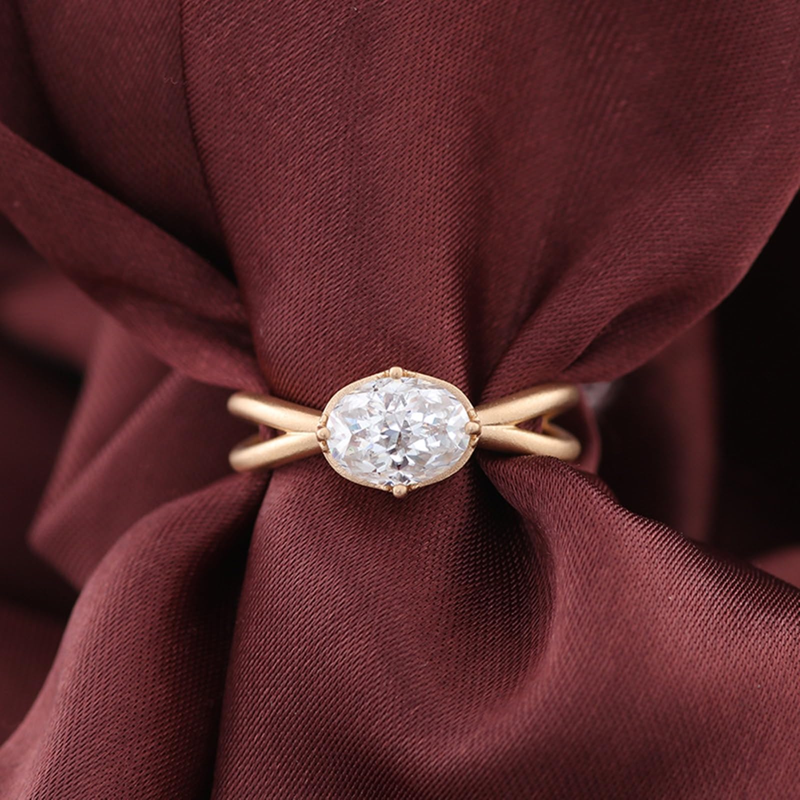 Moissanite D Color VVS1 pierścionek damski, żółte złoto, pierścionek zaręczynowy, prawdziwe złoto 375/585/750, pierścionek ślubny, 9K/14K/18K złoty, z grawerunkiem dla kobiet